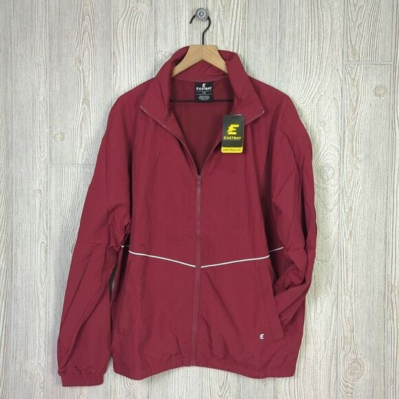 East Bay Other - Brand New East Bay Men’s Large Red Velocity Warmup Jacket Coat Full Zip